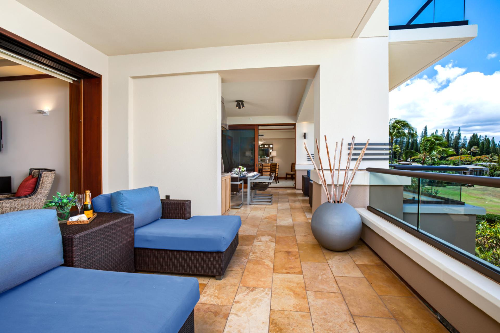 This cozy outdoor nook invites quiet mornings with ocean views