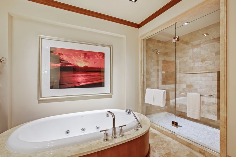 Bright and modern, your private bath is the perfect post-beach refresh MON-1303