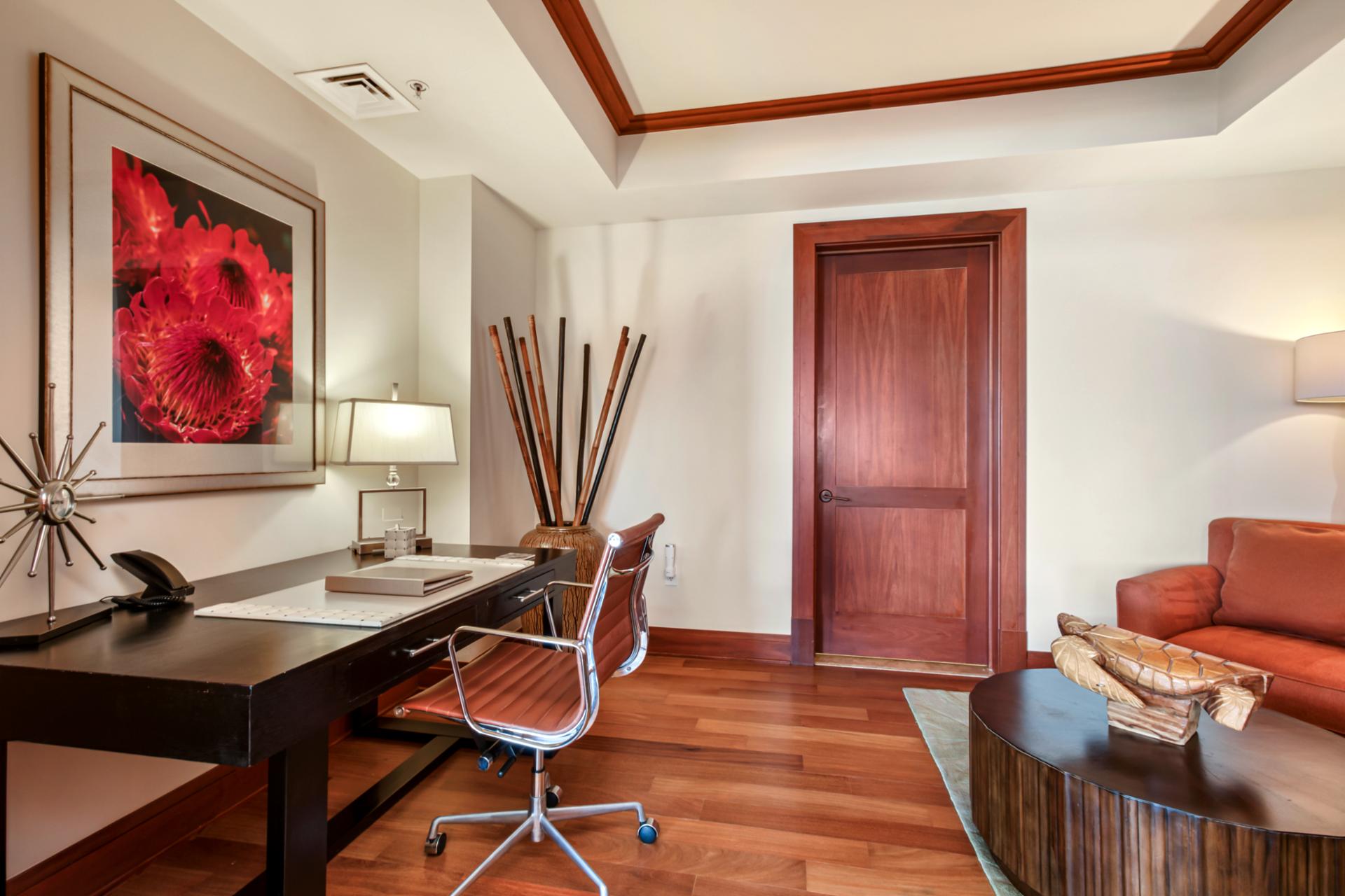 A quiet nook for reading or writing, filled with natural warmth