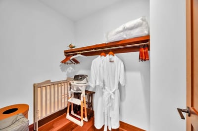 Enjoy comfortable features such as additional hangers and plush robes during your stay