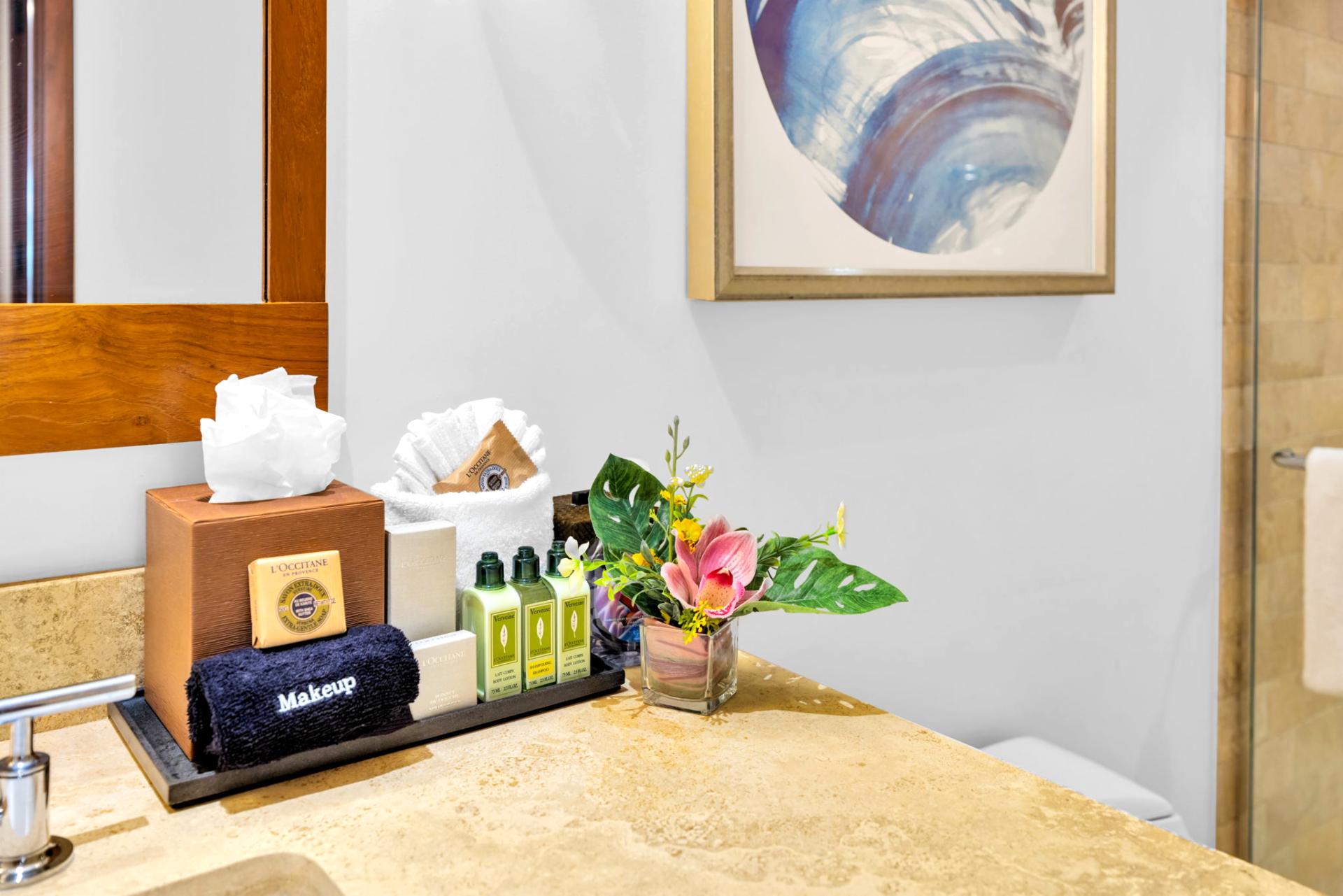 Enjoy upscale amenities such as L'Occitane bath products during your stay