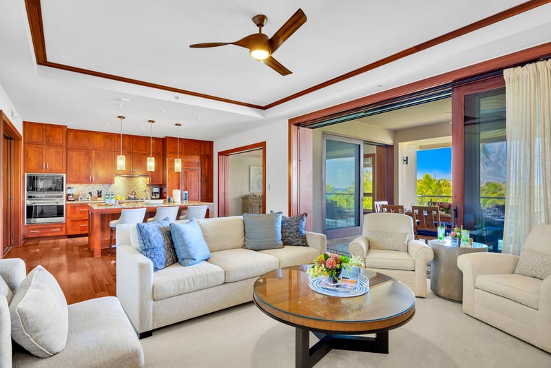 The open living space is designed for comfort and conversation