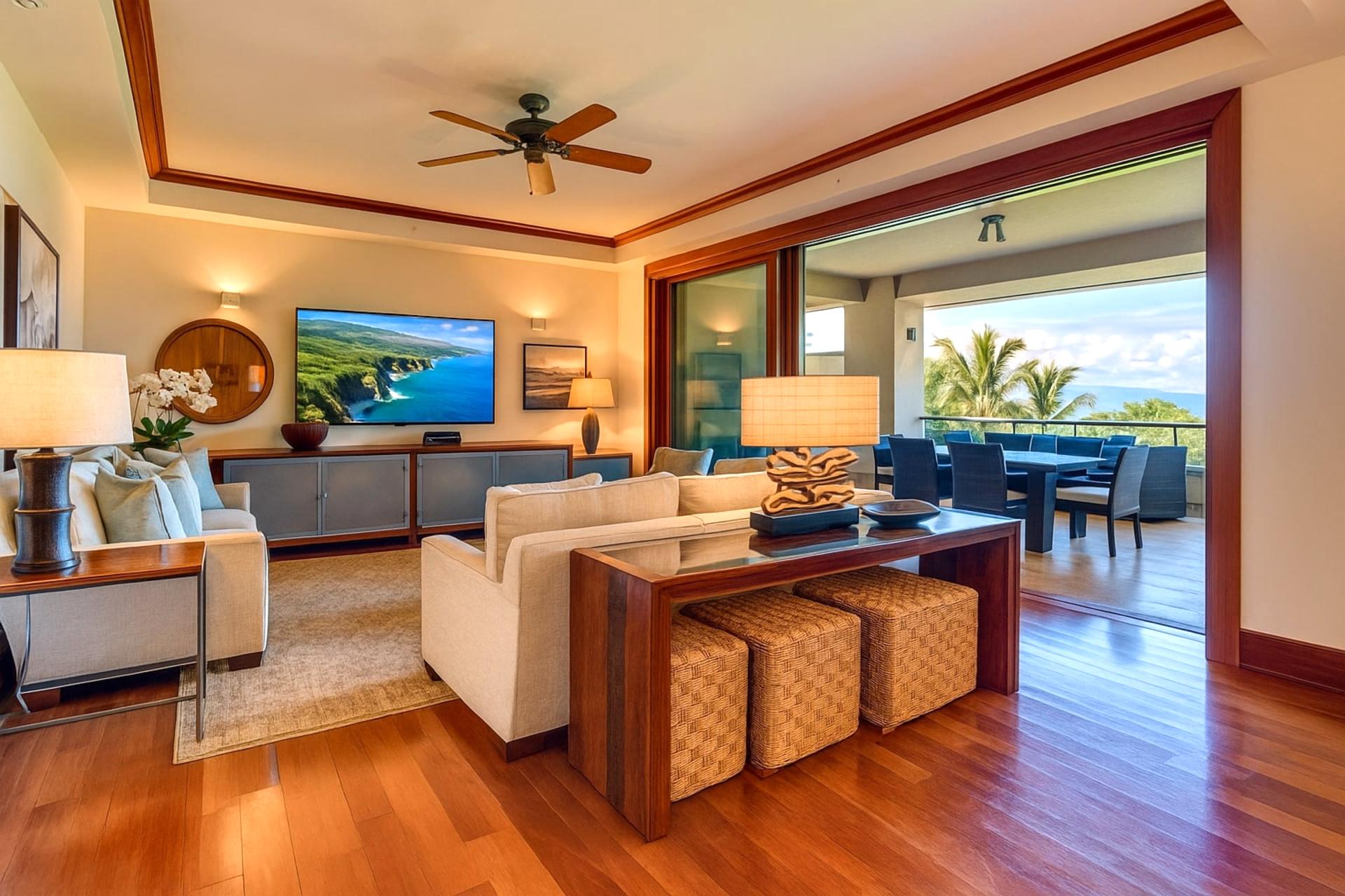 This space invites you to sip something tropical, wiggle your toes, and admire the art of doing absolutely nothing