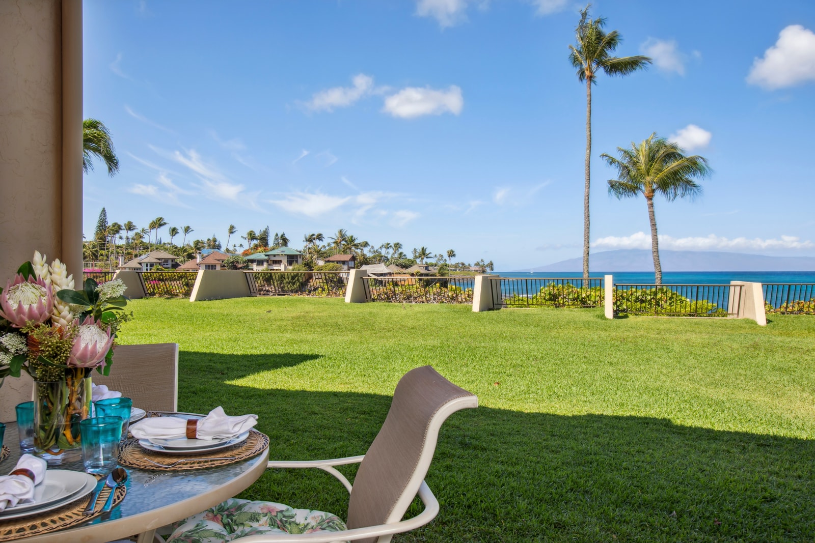 Relax on your private patio just steps from the shoreline NAP-B13