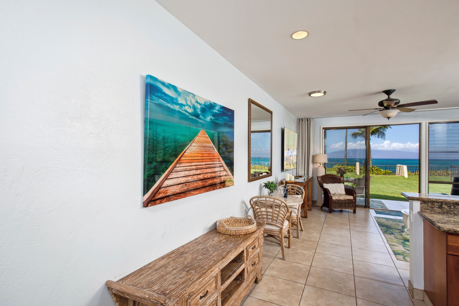 Hallway view connecting indoor comfort to outdoor living NAP-B13