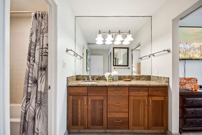 Rich wood cabinetry and soft lighting for a spa-like retreat
NAP-B13