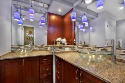 Vanity lighting: because your best angles deserve spotlights too.