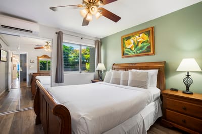 Plush bedding and timeless textures define this refined bedroom escape.