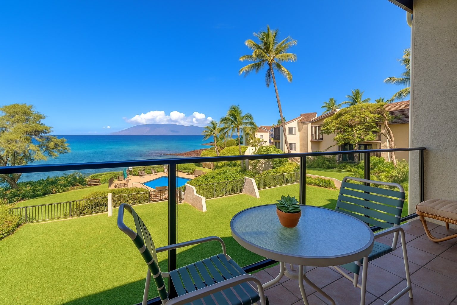 Unwind on your private lanai—just steps from the pool and a view that makes time stand still NAP-C42