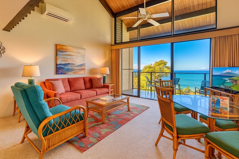 Panoramic views stretch across the sea, framed by soaring windows and cozy lounge seating made for dreaming NAP-C42