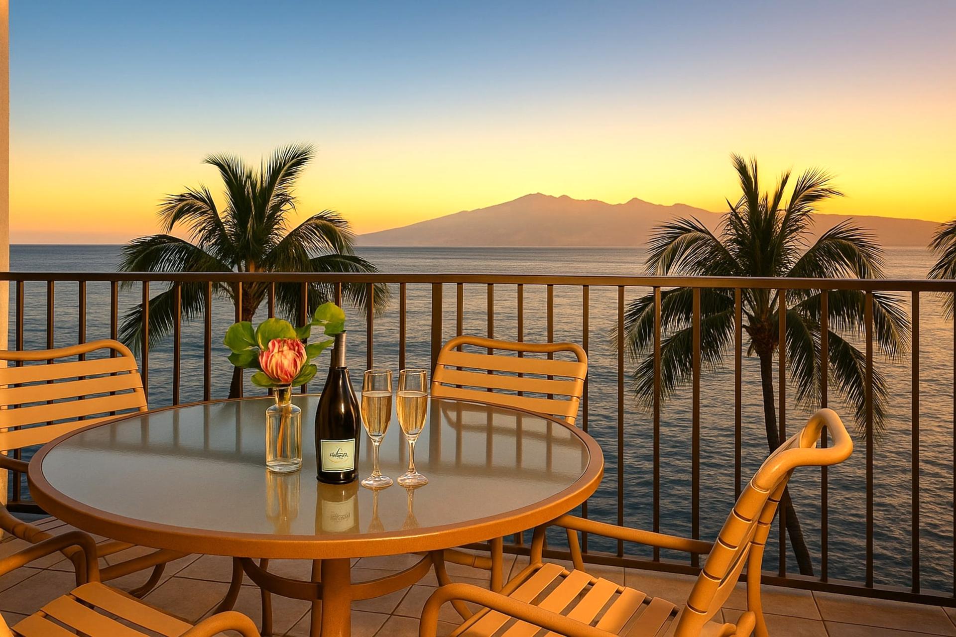 Evenings like this are made for island serenity - ocean breezes, palm silhouettes, and a sunset that steals your breath