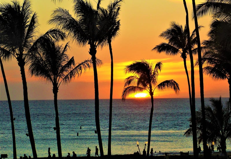 Gorgeous sunsets at the Ka'anapali Beach