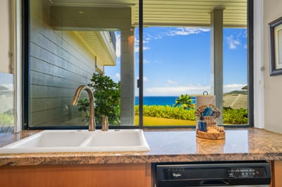 Enjoy ocean views from the kitchen as well as the dining and living areas KBV-34G4