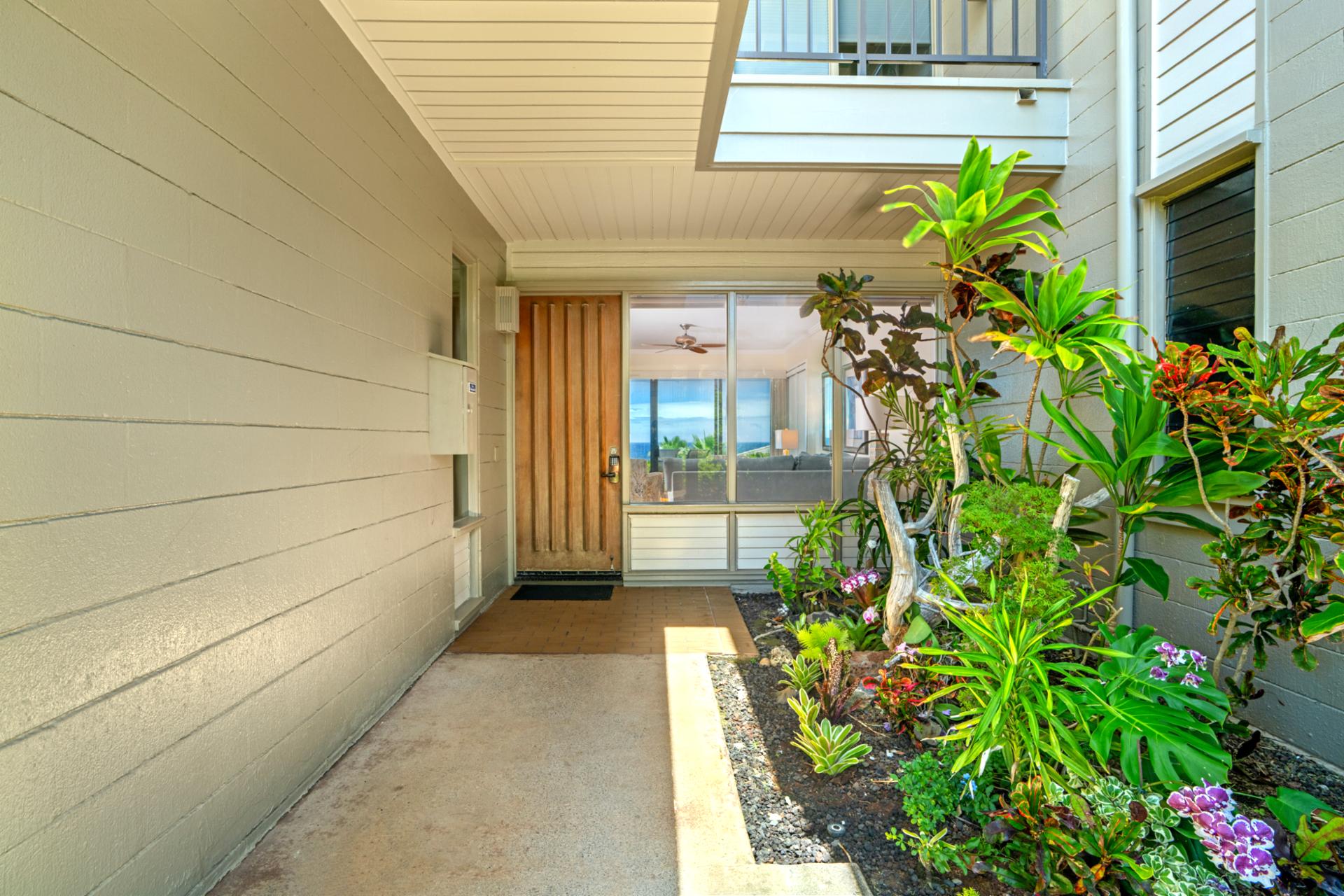 Your tropical garden welcomes you into this beautiful ocean view villa
