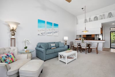 Watch the palm trees sway through soaring windows as you sip coffee and dream of waves just beyond the lanai GCH-120