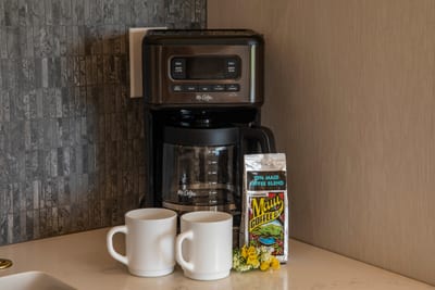 Brew a perfect morning with Maui coffee, and toast to your tropical stay with sparkling water and citrus cheer