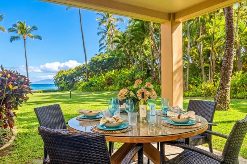Sip wine under swaying palms as soft ocean breezes whisper through your private lanai—tropical serenity awaits