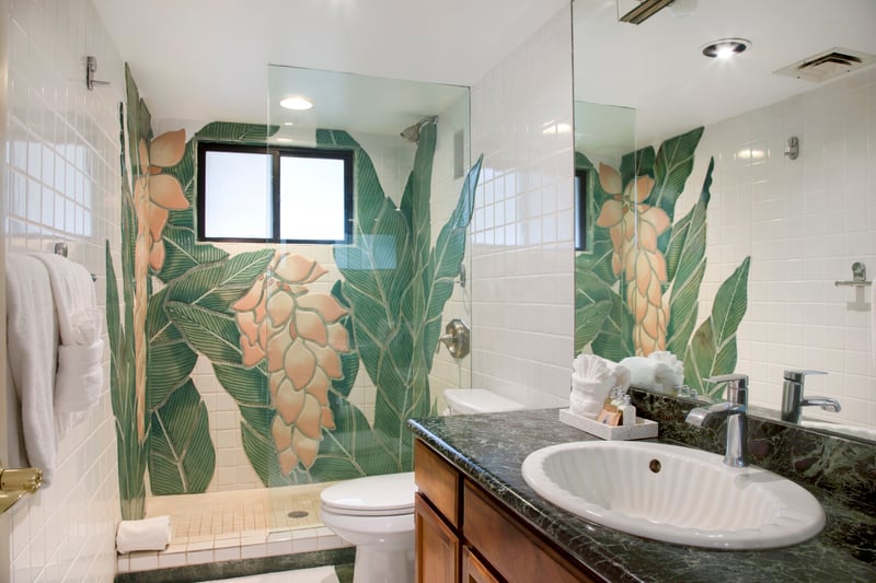 Crafted for quiet rituals, this sun-kissed washroom pairs natural grain wood with handpicked essentials
