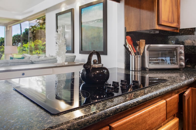 Fully equipped kitchens include modern appliances, granite countertops, and everything needed to prepare meals during your stay.