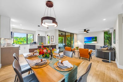Enjoy meals together in a bright and welcoming dining area