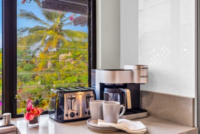 Morning coffee tastes better with green views all around