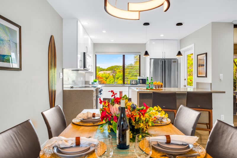 Share memorable meals together in a warm inviting dining space