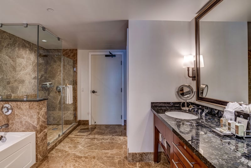 Step into luxury with a beautifully designed en-suite bath, where serenity reigns