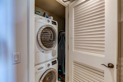 No need to leave home -- In villa laundry keeps fresh towels and clothes always within reach HKH-201