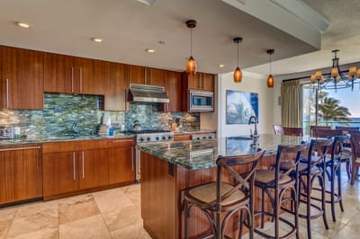 A chef ready kitchen with high end appliances and plenty of prep space HKH-201