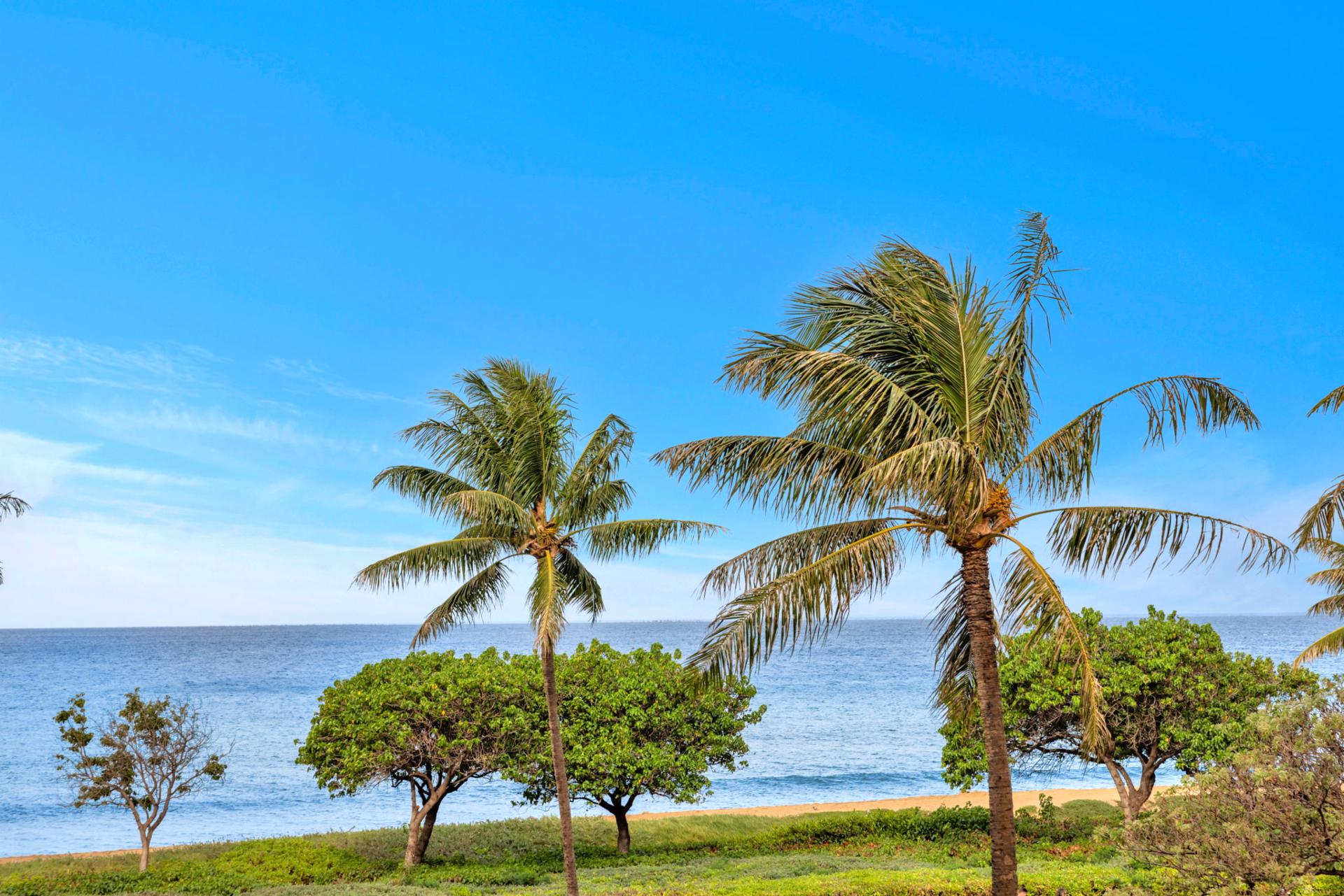 Savor partial ocean views and swaying palms from your lanai, just beyond the golden Honua Kai grounds. HKH-203