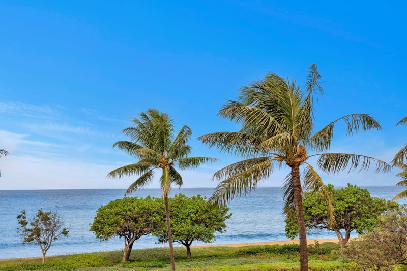 Savor partial ocean views and swaying palms from your lanai, just beyond the golden Honua Kai grounds.