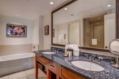 Refresh and recharge in this bright, beautifully appointed bath