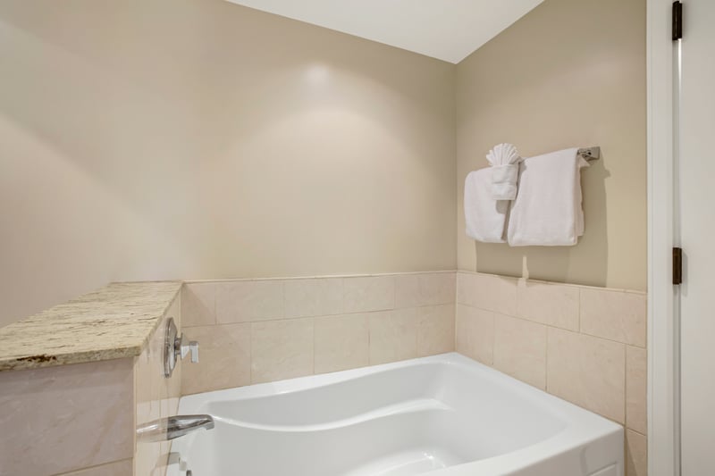 Sparkling clean bathroom, a private spa experience awaits!