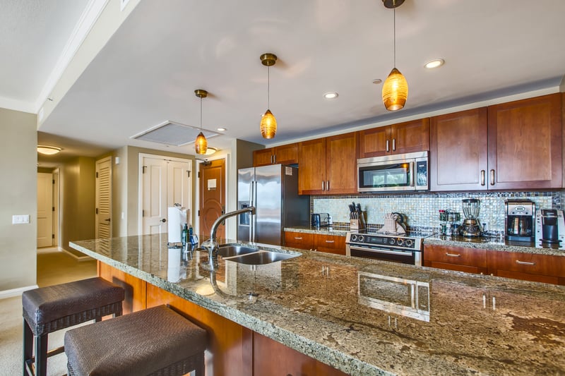 A chef's dream with ample space and premium appliances