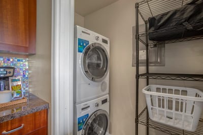 Travel light, this suite includes full-size laundry convenience HKH-238