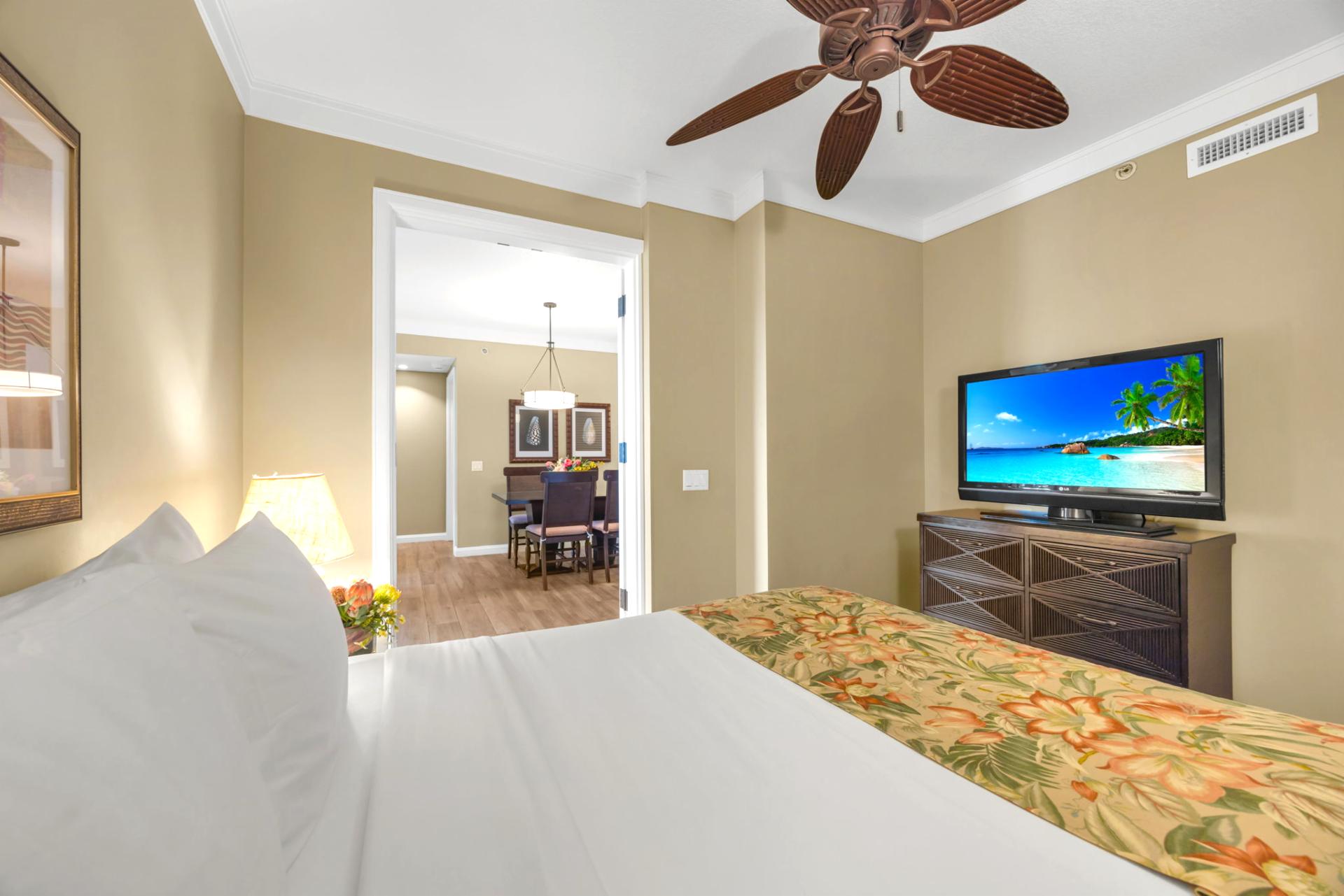 A second bedroom with Queen bed offers space and quiet for extra guests or family members.