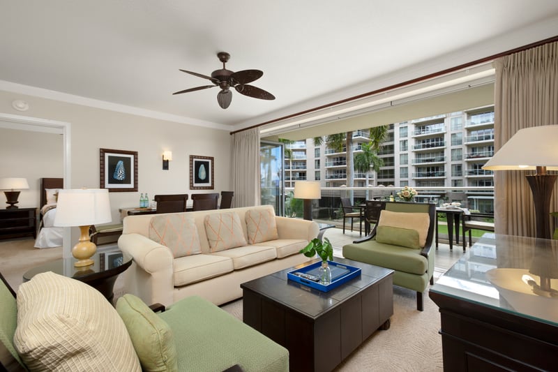 Expansive windows bring the outdoors in, enriching your relaxation space
