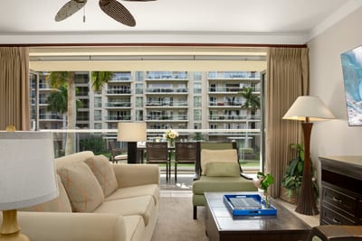 Elevated island living with sophisticated furnishings and a seamless layout
