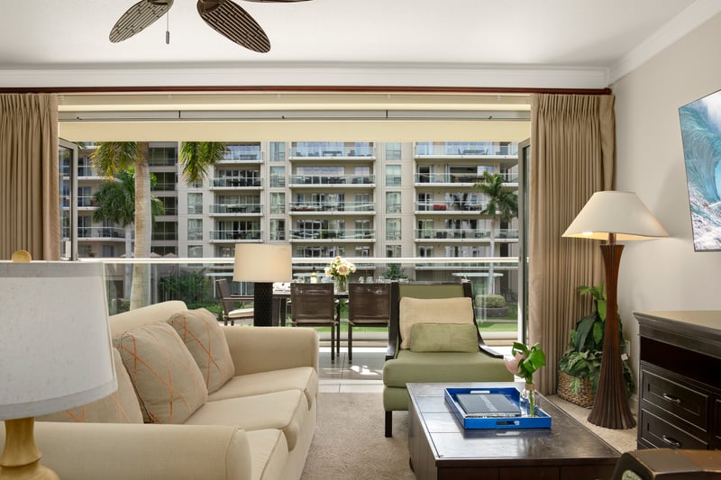 Elevated island living with sophisticated furnishings and a seamless layout