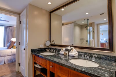 Alternate angle showing dual sinks and dual entry from master bedroom HKH-338