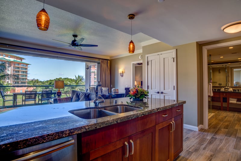 Ample counter space - large full size kitchen ready for nightly meals   