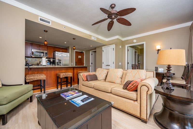 Relax in tropical charm with a modern open-concept layout