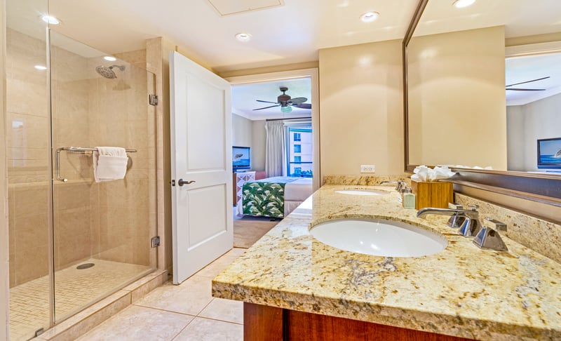 Direct access from the bedroom adds seamless flow and privacy