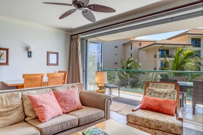 Open-concept living with lanai access and stunning resort views HKH-412