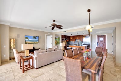 Dine island-style with seating for everyone, whether you're entertaining or having a casual family dinner