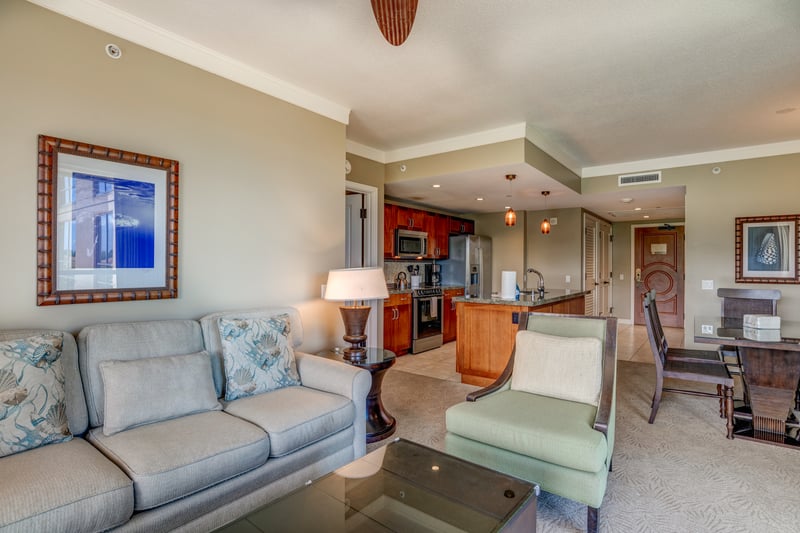 Spacious lanai built for sunset dinners and morning coffee rituals