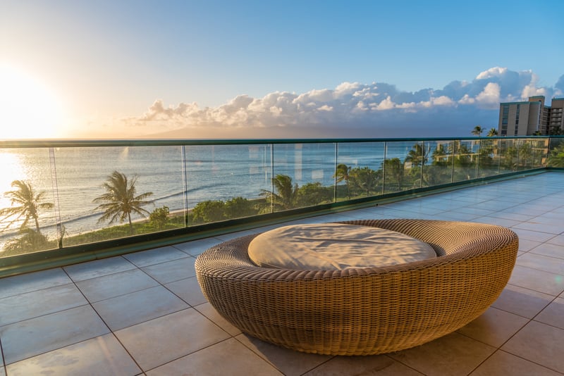 Sweeping vistas and tropical breezes await — the perfect spot for morning coffee or evening cocktails