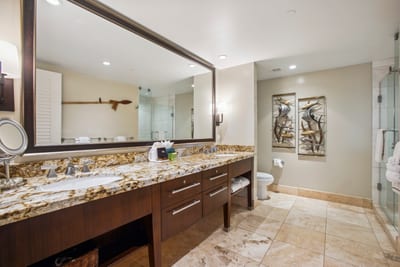 Spacious guest bath with polished details and a modern touch