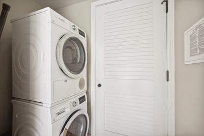 In villa laundry for fresh towels and ready to wear beach gear anytime