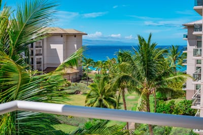 Enjoy partial ocean views and lush resort landscaping from your lanai, just a short stroll from the sand and surf below. HKH-520